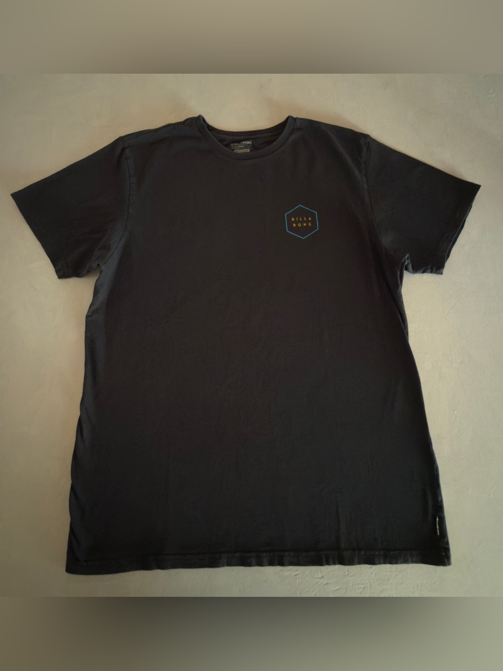 Billabong Black Short Sleeve Logo Tee with Small Chest Emblem